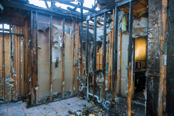 Professional Emergency Fire Damage Restoration technician working in Alexandria, MN